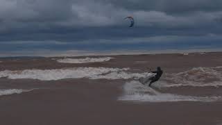 Lake Superior WAVES and Kitesurfers on Friday the 13th: Canal Park, Duluth MN