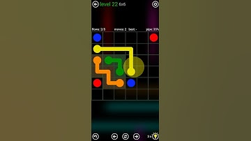 Flow Free, Classic Pack Easy Level 22 (6×6)