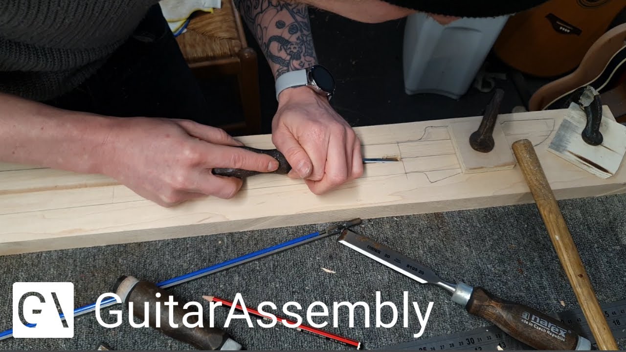 How to Rout a Truss Rod Channel guitarassembly YouTube