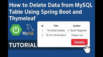 15. How to Delete Data from MySQL Table Using Spring Boot and Thymeleaf