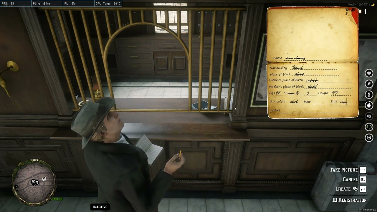 RedM - jrs Identity Card  Registration