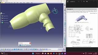 CATIA V5 Generative Shape Design GSD Tutorial 4_Hair Dryer Cover
