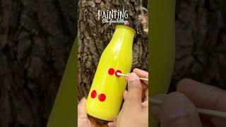Painting on glass Bottle#diy #diycrafts #acrylicpainting #acrylicart #artshorts #shortsviral #art