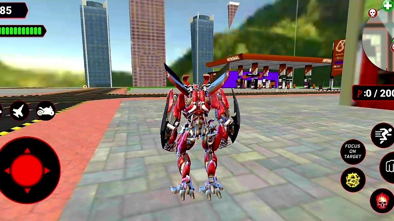New Red Bike #1 - Grand Robot Bike Transform City Attack - Android Gameplay