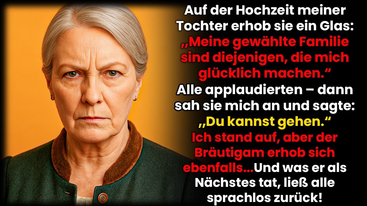 Meine Tochter warf mich von ihrer Hochzeit raus – doch als der Bräutigam sprach, geschah es…