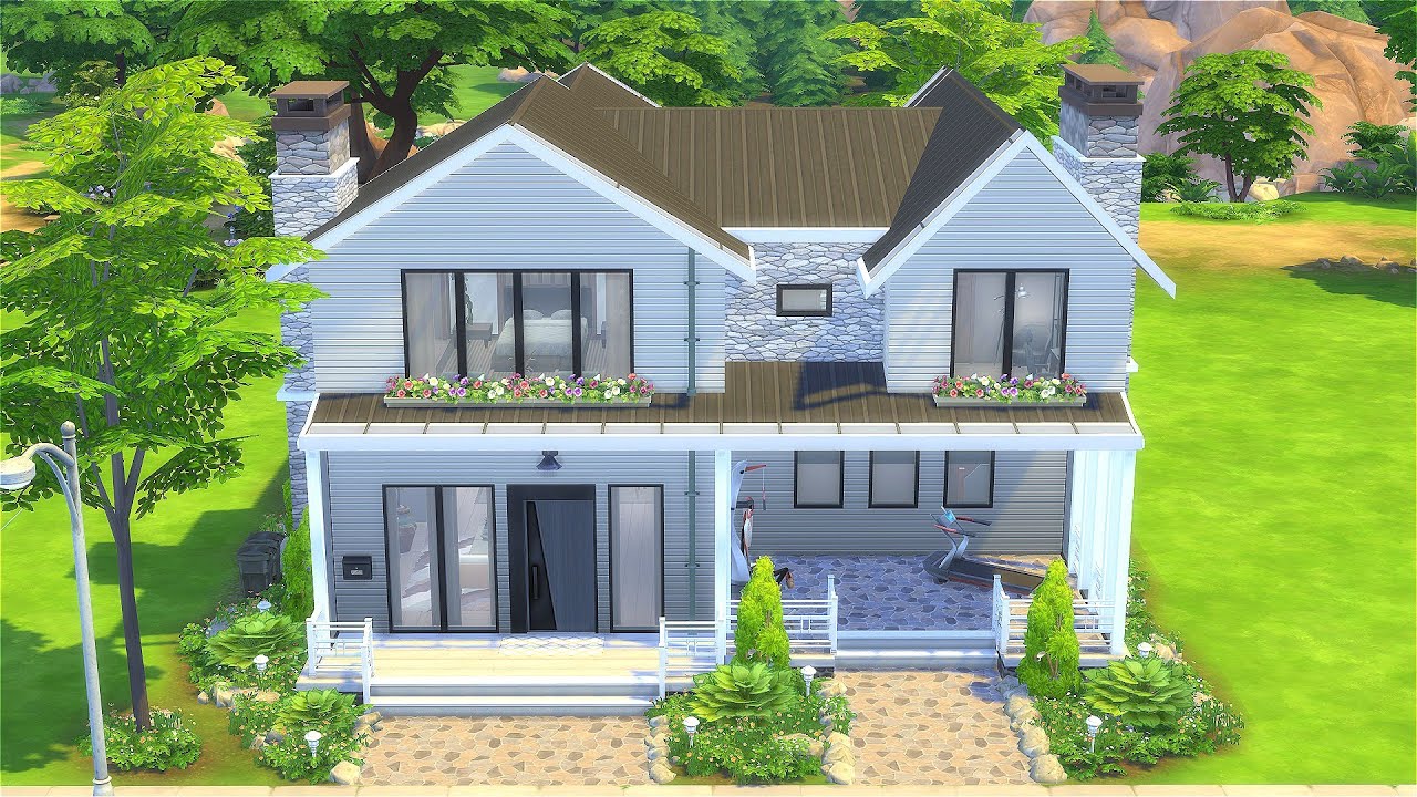 The Sims 4 | NewCrest BIG FAMILY HOUSE | NO CC | Stop Motion build # ...