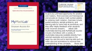 MyMathLab: Student Access Kit