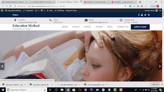 demo data import For education method  WordPress theme