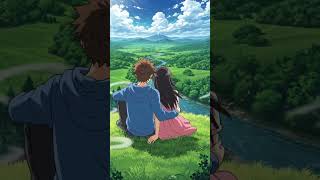 Peaceful Anime Couple Nature View 🌿 | Relaxing Scenery #shorts