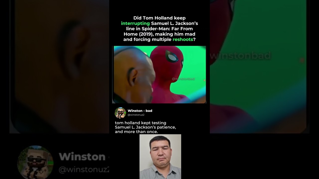 Tom Holland kept interrupting Samuel L  Jackson on set#shorts #viral #Movie #cinema #marvel #DC