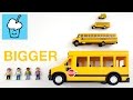 Learning bigger and bigger for kids with playmobil school bus