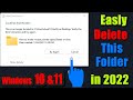 How to delete folder which is not getting deleted