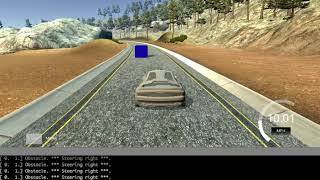 Obstacle avoidance steering right