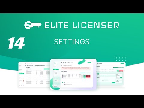 Elite Licenser -  Settings