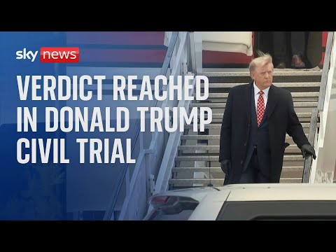 Verdict reached in the civil trial against Donald Trump