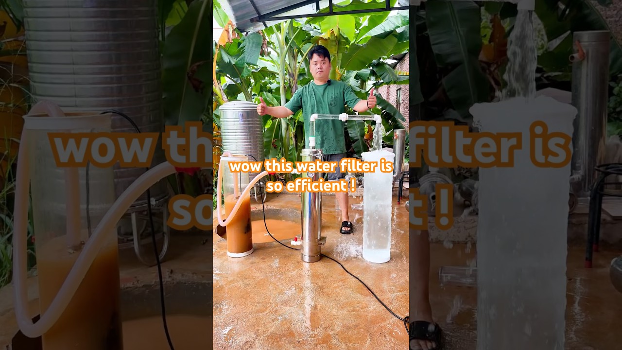 the muddy water becomes clean water in one second