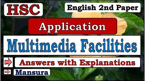 Multimedia Facilities || Mymensingh Board - 2023 || Application || English 2nd Paper || Mansura
