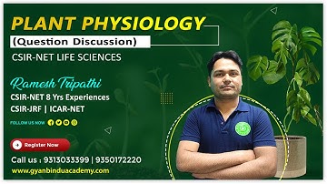 CSIR-NET-JRF|| Plant Physiology Question Discussion | GATE | DBT | ICMR | TIFR | JNU | IISc | IAS |