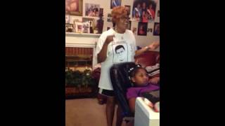 My mom singing woman's worth maxwell.