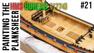 Restoration & Upgrading of the HMS BOREAS (1774) model #21 - Airbrushing the PLANKSHEER