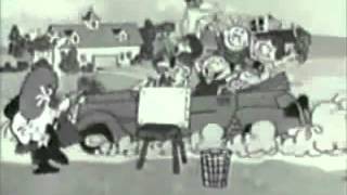 Vintage ANTI LITTER commercial 1956 Funny animated  Black  White
