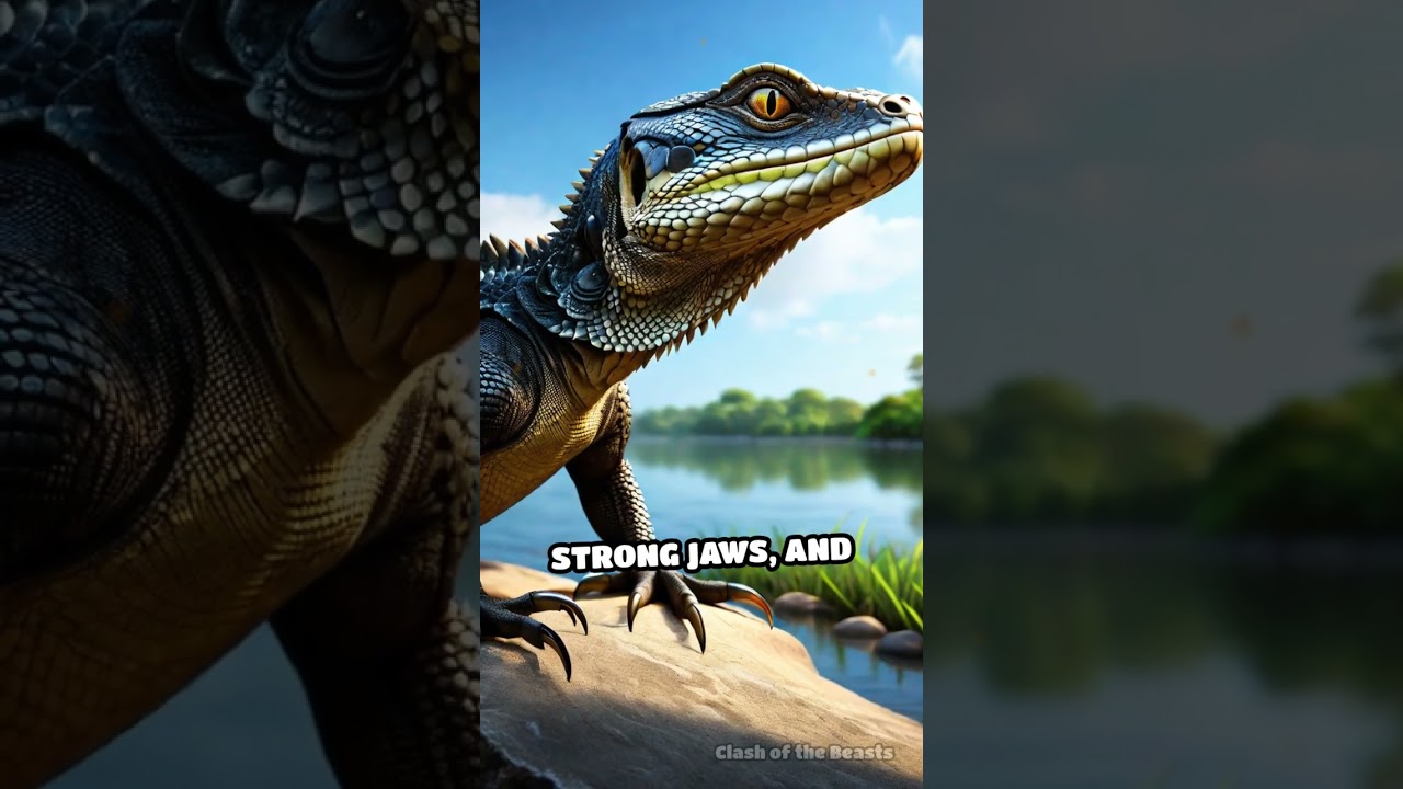 Caiman vs. Monitor Lizard: River Predator Showdown