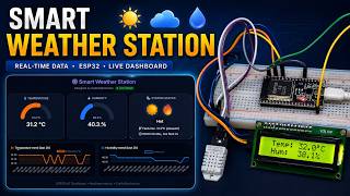 ESP32 Smart Weather Station 🌦️ | Live Web Dashboard + LCD + Graphs (Full Project)
