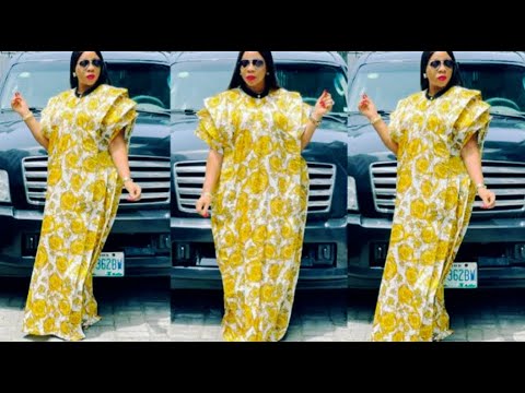 Ankara Striped Kaftan || Fabric combination|| cutting and stitching -  YouTube