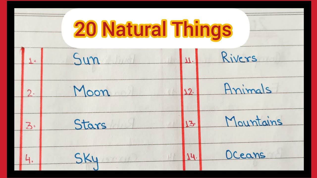 Natural Things Natural Things Name In English 20 Natural Things natural-things-natural-things-name-in-english-20-natural-things