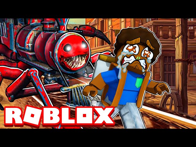 FUI ENGOLIDO PELO TREM ASSUSTADOR QUE COME JOGADORES NO ROBLOX!! (Edward  the Man-Eating Train) 