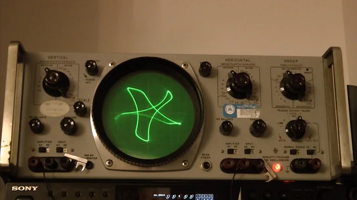 Music visualizations on an oscilloscope probably older than you (HP 130C)