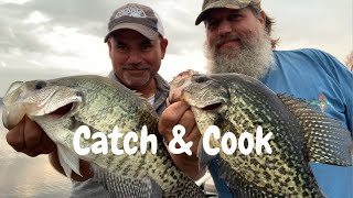 Louisiana Sacalait / Crappie (Catch & Cook) Blackened Fish On The Griddle