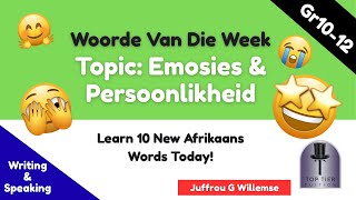 10 Afrikaans Words You NEED to Know for Exams 🇿🇦 | Emotions & Personality | Afrikaans FAL 10 Afrikaans Words You NEED to Know for Exams 🇿🇦 | Emotions & Personality | Afrikaans FAL