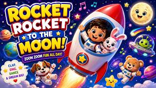 Rocket Rocket To The Moon 🚀 | Soft Kids Songs & Nursery Rhymes | Koko Happy Rhymeee screenshot 1