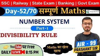 L52: Number System | Complete MathsCourse | SSC | RailwayExam | Crazy GkTrick | Prashant Sir