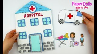 HOSPITAL PAPER QUIET BOOK DOCTOR \&MEDICAL KIT CRAFTS FOR KIDS