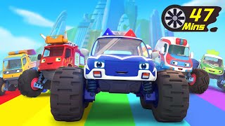 Five Little Monster Trucks Learning Numbers Car Cartoon Kids Cartoon Babybus - Cars World