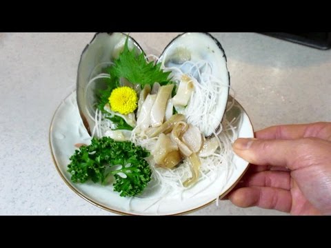 ホッキ貝を刺身で頂きました Youtube