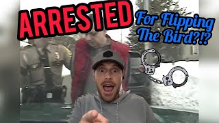 COP REACTS - Man arrested for flipping off Vermont Trooper