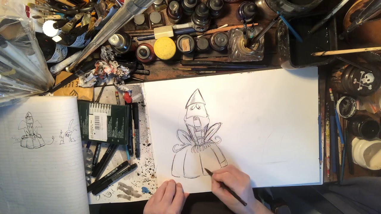 Inktober2020 day 16 ROCKET ink drawing by KIERON SEAMONS