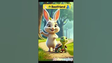 rabbit🐇walking with🐢tortoise | bestfriend forever| #rabbit #tortoise #shorts #animalfriends  #forest