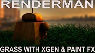 Renderman 20 Grass with xGen and Paint FX Tutorial