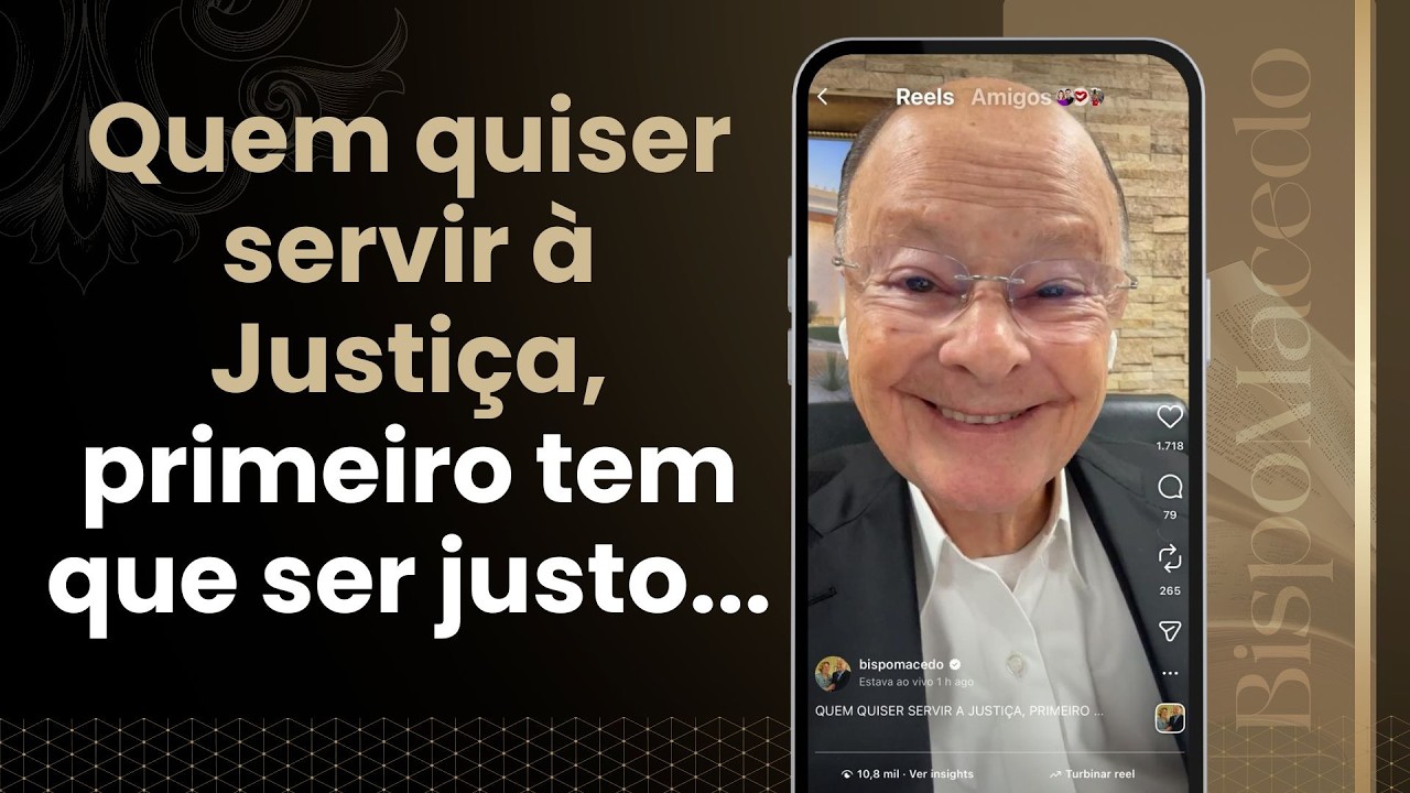 Quem quiser servir à Justiça, primeiro tem que ser justo... - Meditação Matinal 26/02/26