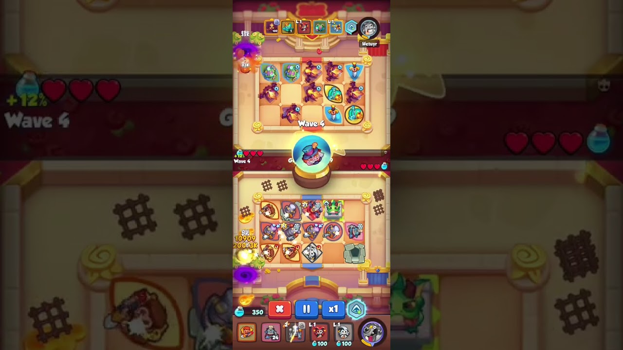 Robot lvl 10 Vs Phoenix Lvl 9 | Rush Royale Gameplay