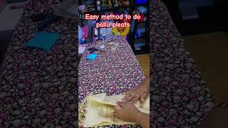 saree pre pleating tutorial | method | #youtubeshorts #saree