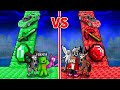 JJ vs Mikey: 99 NIGHTS IN THE FOREST STAIRS BATTLE in Minecraft - Maizen