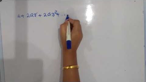 GEOMETRIC SERIES [CLASS 2](For second semester BSc complementary mathematics)