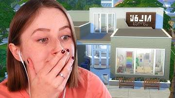 i built a base game library in the sims