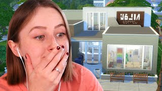 i built a base game library in the sims