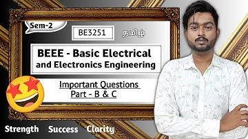 BEEE Important Questions | June 2025 Batch | BE3251 Basic Electrical and Electronics Engineering